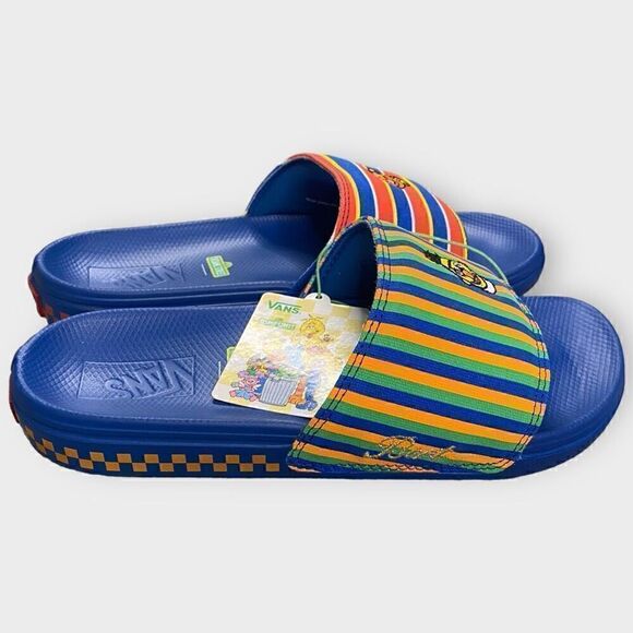 Vans x Sesame Street Bert and Ernie La Costa Slides Mens size 7 Rare New - Picture 4 of 10